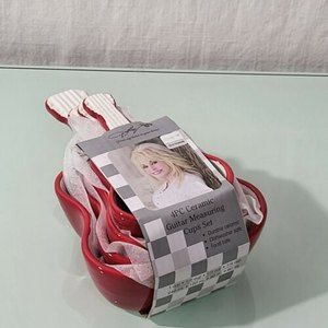 COPY - Dolly Parton Kitchenware Christmas 4pc Guitar Measuring Cup Set Cups Red…